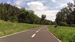 foto van de route Světlá nad Sázavou – fietstocht door de stad en op een fietspad