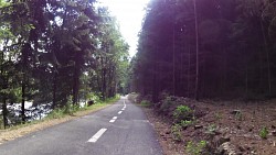 foto van de route Světlá nad Sázavou – fietstocht door de stad en op een fietspad